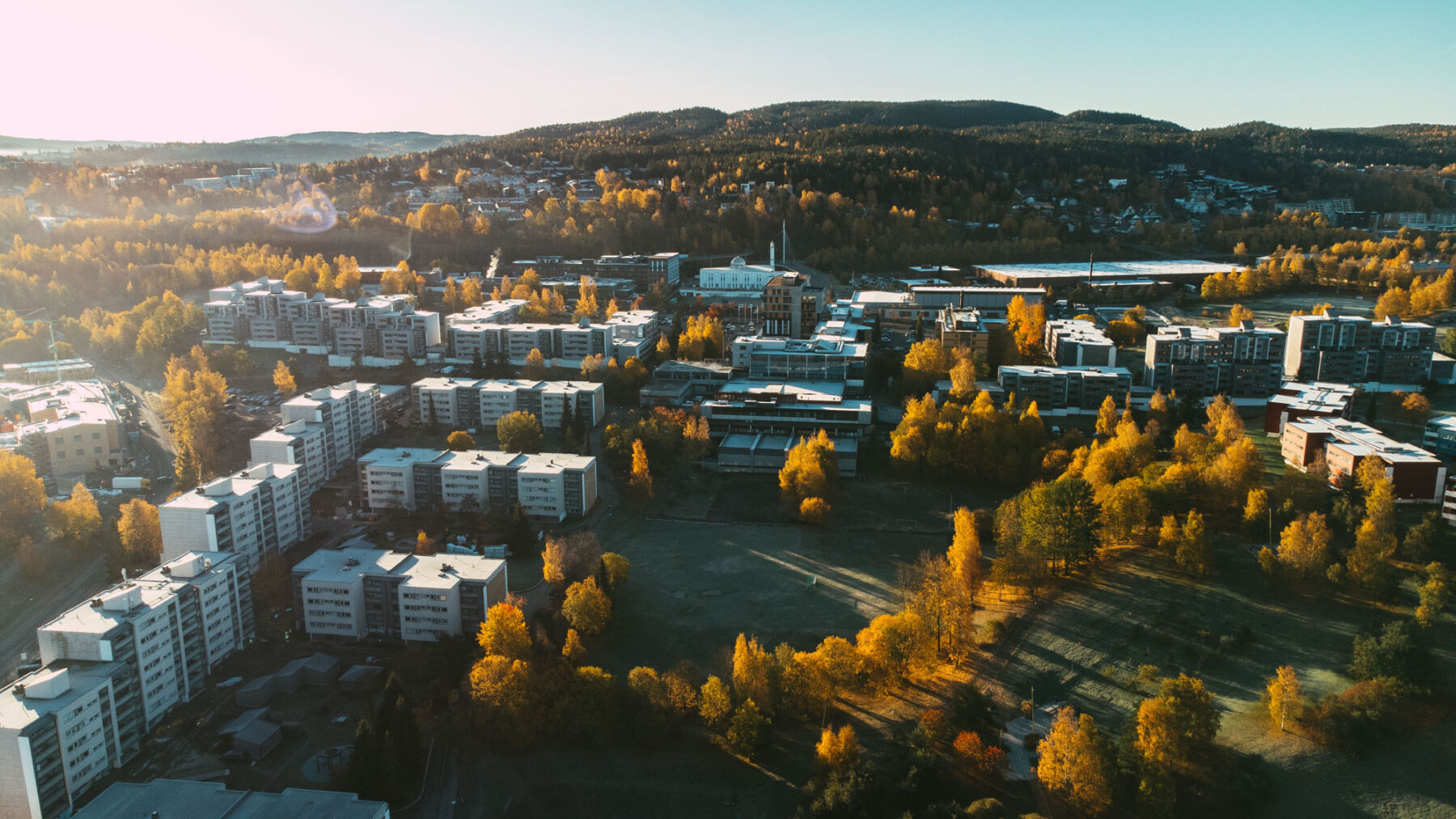 Dronefoto over Furuset