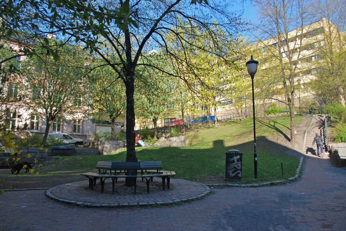 Foto av byparken Gartnerløkka på Tøyen.